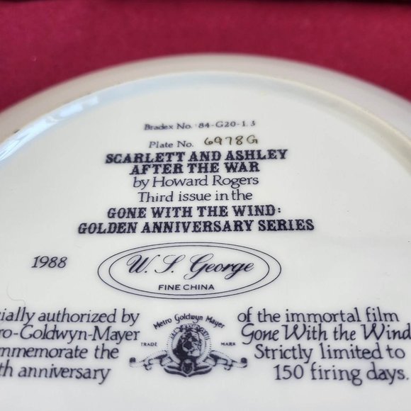 MGM 1988 Scarlett And Ashley After the War Gone with the Wind 6978G - Picture 5 of 5